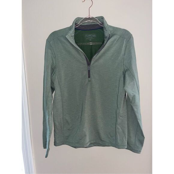 Vineyard Vines Jim Nantz Pullover Mens Medium Navy 1/4 Zip Performance XS Green - Picture 1 of 3